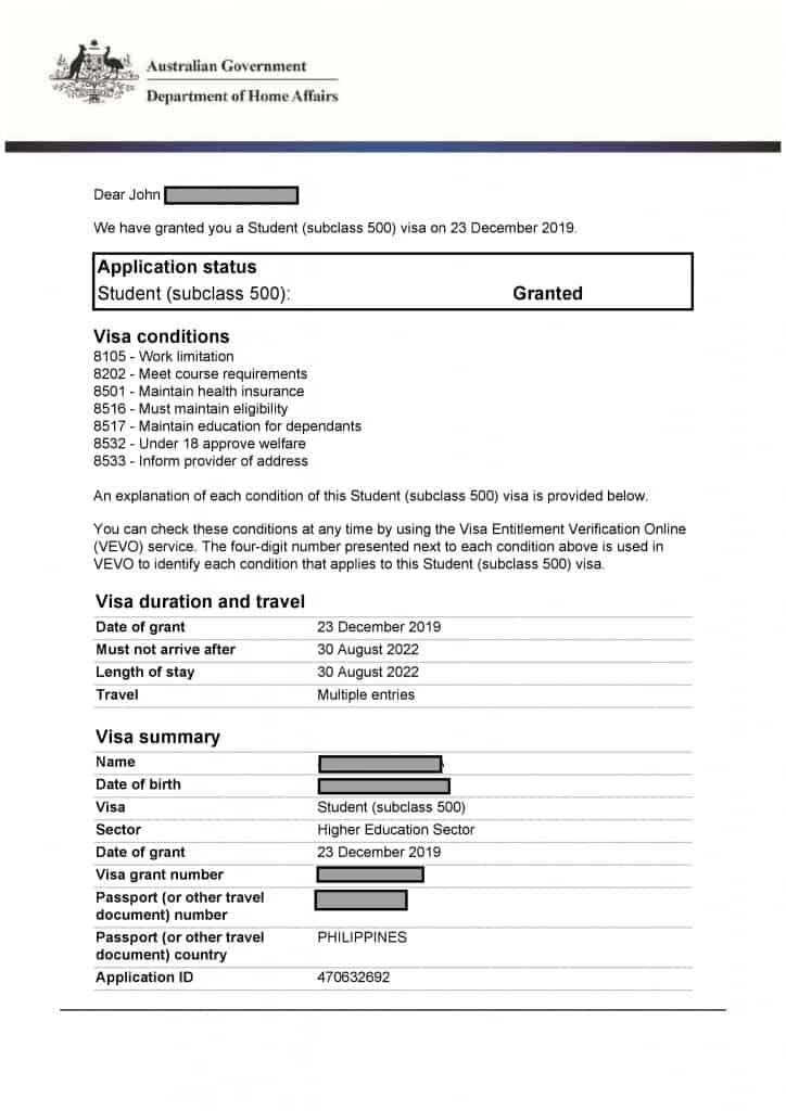 What are visa conditions